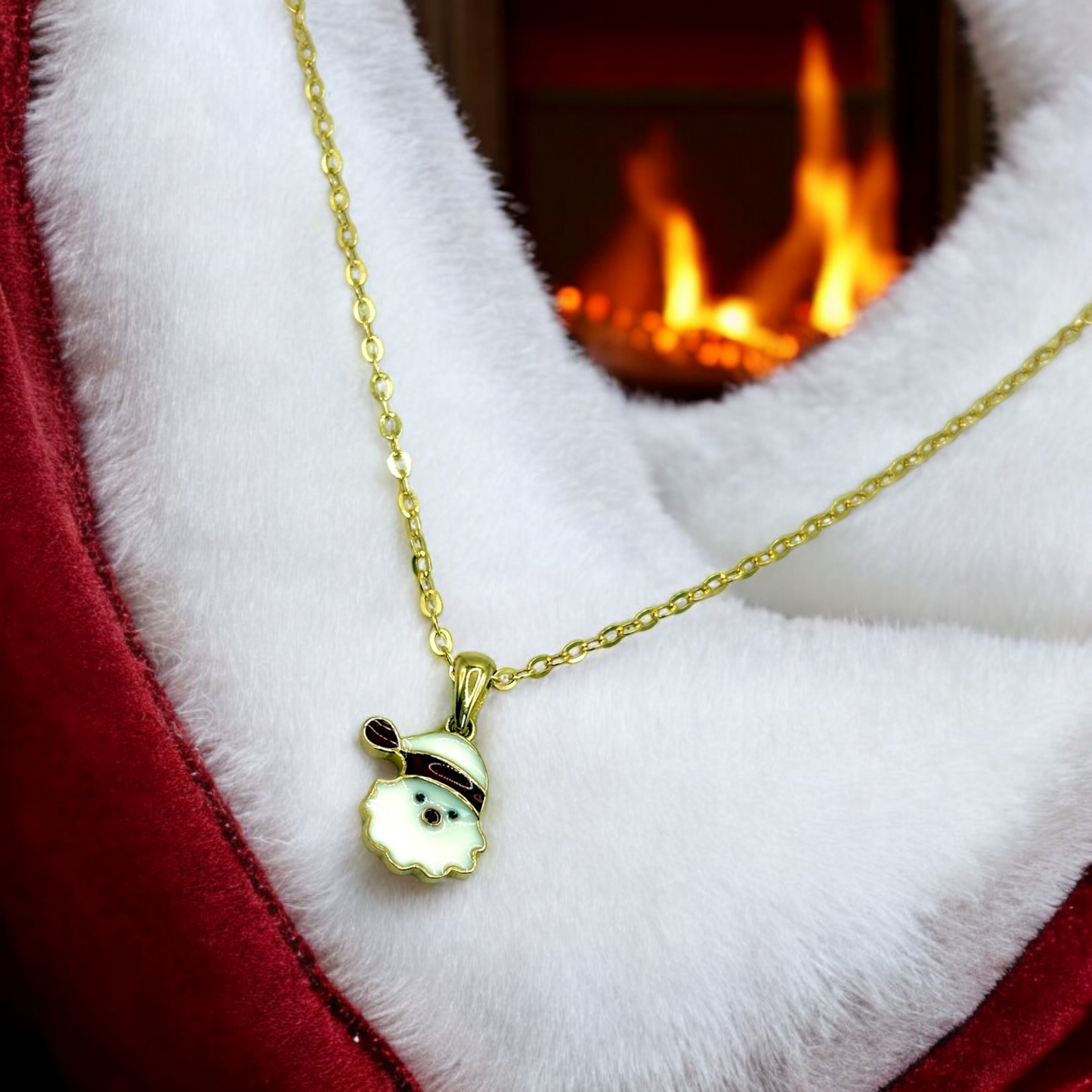 18k solid gold Santa